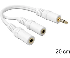 „Delock“ adapterio kabelio lizdo ausinės su 4 kontaktų kištuku > 2 x 3 kontaktų moteriška