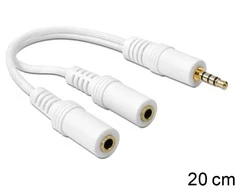 „Delock“ adapterio kabelio lizdo ausinės su 4 kontaktų kištuku > 2 x 3 kontaktų moteriška
