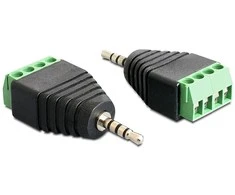 Adapterio gnybtų blokas 4 kontaktų->2,5 mm lizdas (M) DELOCK