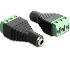 ADAPTERIO TERMINALO BLOKAS 3 KAIŠTIS->JEKCAS 3,5 mm(F) DELOCK