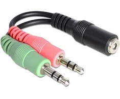 Adapteris Delock 3.5mm x2 kištukai - 3.5mm lizdas; 0,12m