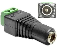 Delock adapterio gnybtų blokas > DC 2,5 x 5,5 mm lizdas