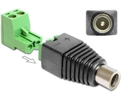 Delock adapterio gnybtų blokas > DC 2,5 x 5,5 mm lizdas