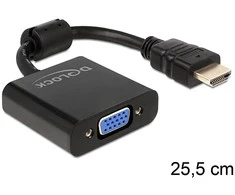 DELOCK Adapteris HDMI-A male > VGA female juodas