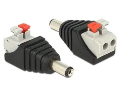 Delock Adapteris gnybtų blokas su mygtuku > DC 2,1 x 5,5 m