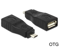 DELOCK USB Micro B adapteris > Visiškai padengtas USB 2.0 moteriškas OTG