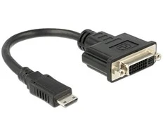Delock adapterio kabelis mini HDMI-C kištukas > DVI 24+1 moteriškas