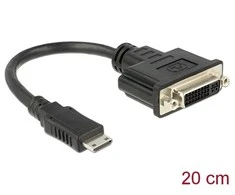 Delock adapterio kabelis mini HDMI-C kištukas > DVI 24+1 moteriškas