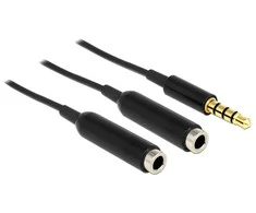 Delock skirstytuvo lizdo kištukas 3,5 mm 4 kontaktai> 2 x lizdas 3,5 mm 4 kontaktai 25 cm