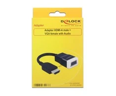 Delock adapterio kabelis HDMI-A kištukas > VGA lizdas su garsu