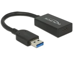 Šakotuvas Delock 65698 - 0.15 m - USB A - USB C - 3.2 Gen 2 (3.1 Gen 2) - Male/Female - Juodas