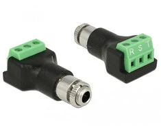 Adapteris AV Delock terminalų blokas 3 kontaktų - 3,5 mm lizdas (65878)