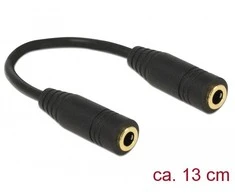 Kabelis Delock Jack 3.5mm - Jack 3.5mm 0.1m juoda (65896)
