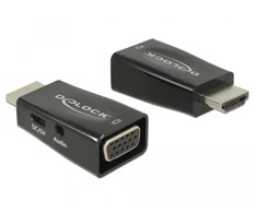 AV adapteris Delock HDMI - D-Sub (VGA) + lizdas 3,5 mm rudos (65901)