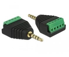 Adapteris AV Delock Adapteris Wtyk jack 3,5 mm do złącza terminalowego 5-pin