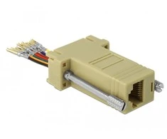 Delock Adapteris Sub-D 9 Pin Buchse zu RJ45 Buchse Montagesatz grau