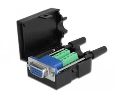 Delock Adapteris VGA 15 Pin Buchse zu Terminalblock 10 Pin mit Gehäuse