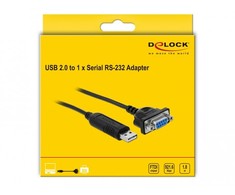 Delock Adapteris USB 2.0 Type-A iki 1 x serijos RS-232 DB9