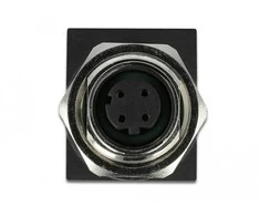 Delock Netzwerkadapter M12 4 Pin D-kodiert Buchse zu RJ45 Buchse