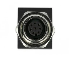 Delock tinklo adapterio M12 8 kontaktų A kodo lizdas su RJ45 lizdu