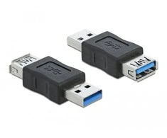 Adapteris USB Delock USB-A - USB-A Juodas (66497)