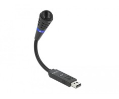 Delock USB Mikrofonas mit Schwanenhals und Mute Button