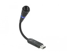 Delock USB Mikrofonas mit Schwanenhals und Mute Button