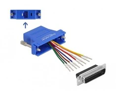 Delock Adapteris D-Sub 25 kontaktų kištukas su RJ45 moterimi surinkimo rinkinys mėlynas