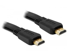 Delock Cable High Speed HDMI su Ethernet, HDMI A kištukas > HDMI A kištukas flac