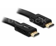 Delock kabelis HDMI A vyriškas > HDMI A vyriškas plokščias 3 m