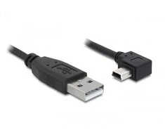 DELOCK kabelis USB 2.0-A kištukas > USB mini-B 5 kontaktų vyriškas kampinis 0,5 m