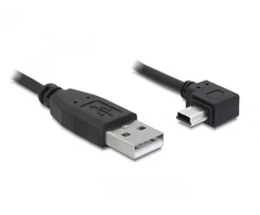 DELOCK kabelis USB 2.0-A kištukas > USB mini-B 5 kontaktų vyriškas kampinis 2 m