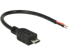 Delock kabelis USB 2.0 Micro-B kištukas > 2 x atviri kabelio galai 10 cm Raspberry Pi