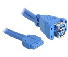 Delock USB jungtis - USB jungtis, 0.45 m, mėlyna (82942)