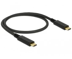Delock USB 3.1 Gen 2 (10 Gbps) C tipo iki C tipo 0,5 m 3 A E-žymeklis