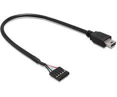 Delock kabelio USB 2.0 kontaktų antraštės lizdas > USB mini kištukas 30 cm