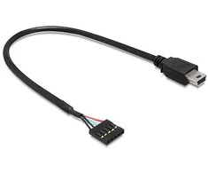 Delock kabelio USB 2.0 kontaktų antraštės lizdas > USB mini kištukas 30 cm