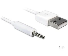 Delock Cable USB-A kištukas > Jack 3,5 mm kištukas 4 kontaktų iPod Shuffle 1 m