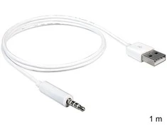 Delock Cable USB-A kištukas > Jack 3,5 mm kištukas 4 kontaktų iPod Shuffle 1 m