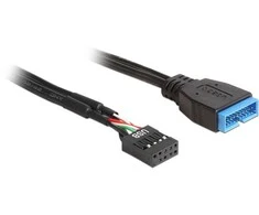 Kabelis Delock USB2.0 moteriškas>USB3.0 vyriškas