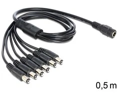 „Delock“ maitinimo kabelio nuolatinės srovės skirstytuvas 5,5 x 2,1 mm 1x - 6x St (83289)