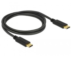 Kabelis USB Delock USB-C M/M 2.0 1m juoda E-Marker (83323)