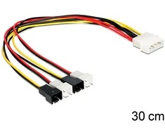 Delock Molex - 2- pin, 0,3m, Multicolor (83343)