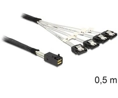Delock Cable mini SAS HD SFF-8643 > 4 x SATA 7 kontaktų 0,5 m
