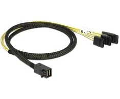 Delock Cable Mini SAS HD SFF 8643 x4 > 4x SATA 1 m