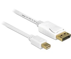 DeLOCK 83483 kabelis miniDisplyPort į DisplayPort 4K miniDisplayPort kištukas iki DisplayPort kištukas 3 m baltas