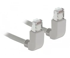 Delock Netzwerkkabel RJ45 Cat.6A S/FTP oben / oben gewinkelt 1 m