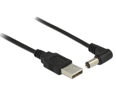 Delock Kabelis USB Power > DC 5,5 x 2,1 mm Stecker 90° 1,5 m