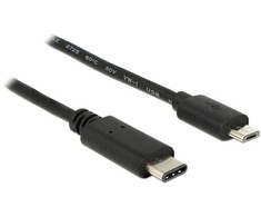 DELOCK Cable USB Type-C 2.0 male > USB 2.0 type Micro-B male 1 m juodas