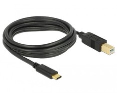 Kabelis USB Delock KABELIS USB-C(M)->B(M) 2.0 3M JUODA DELOCK